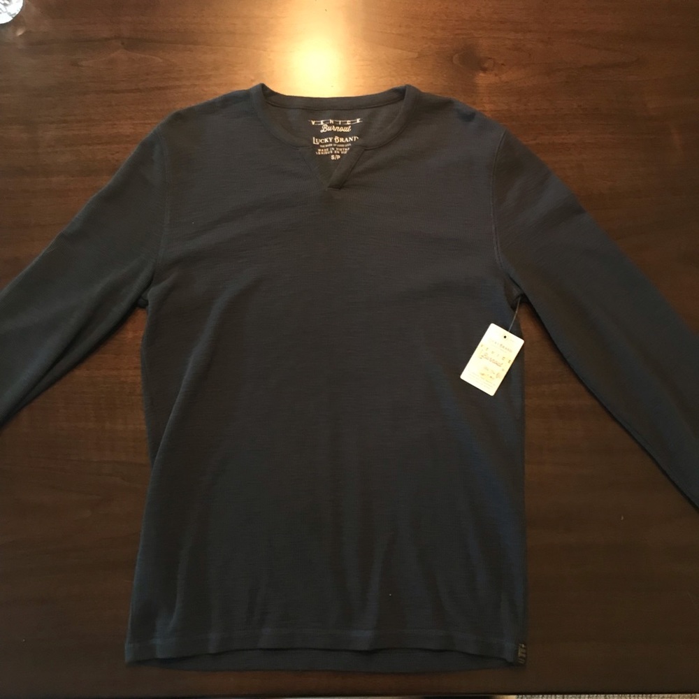 Lucky Brand Venice Burnout v-neck Sweatshirt